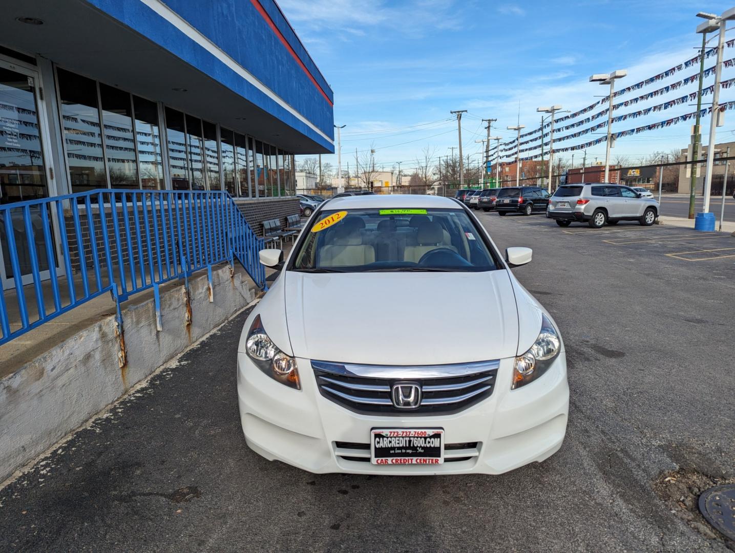 2012 WHITE Honda Accord LX Sedan AT (1HGCP2F33CA) with an 2.4L L4 DOHC 16V engine, 5-Speed Automatic transmission, located at 7600 S Western Ave., Chicago, IL, 60620, (773) 918-3980, 0.000000, 0.000000 - Photo#2